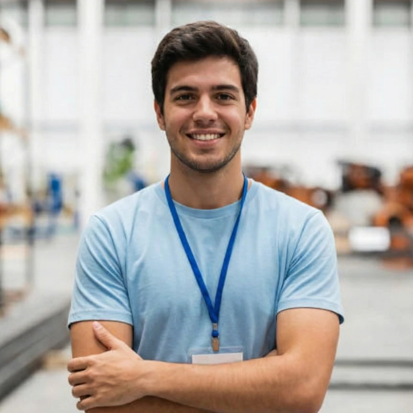 Person in work environment